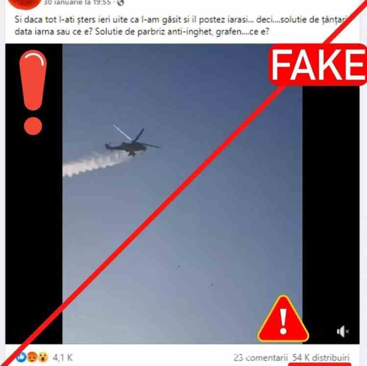 Fake news cu elicoptere militare - Reacția Ministerului Apărării Naționale