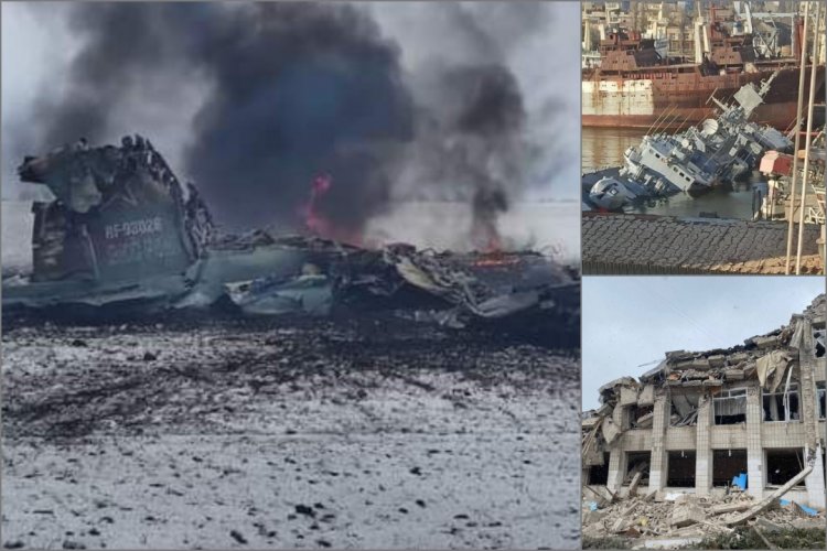 UPDATE - Război în Ucraina: Primele fotografii cu epava celei mai mari aeronave din lume, distrusă de bombardamentul armatei ruse