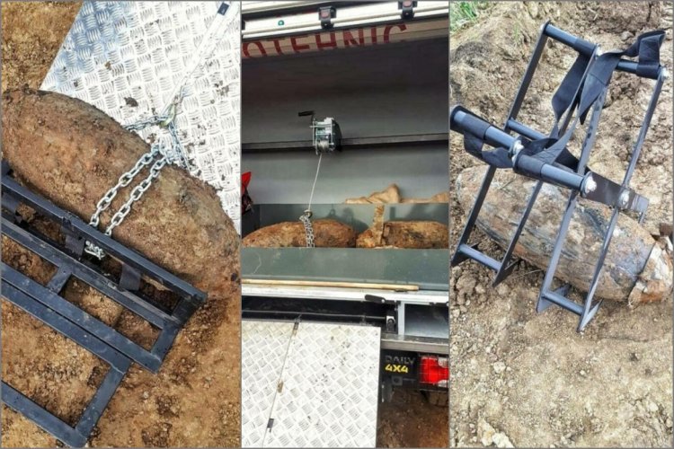Două bombe de aviație, descoperite pe șantierul centurii de sud a municipiului Timișoara