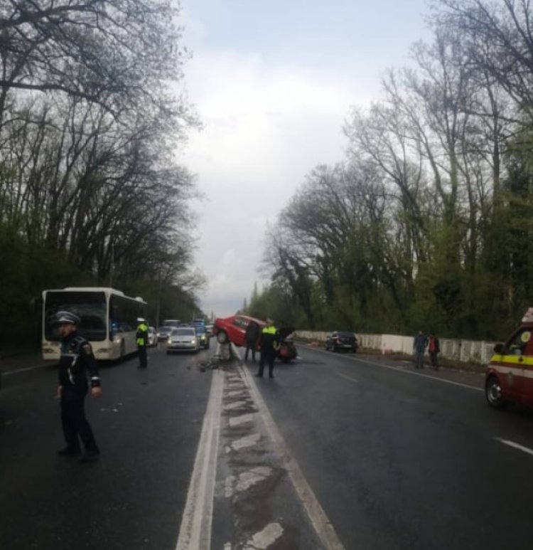 Accident în lanț pe DN1, în apropiere de București - Intervine elicopterul SMURD