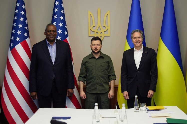 Volodimir Zelenski, întâlnire cu secretarul de stat al SUA Antony Blinken și cu șeful Pentagonului, Lloyd J Austin, la Kiev