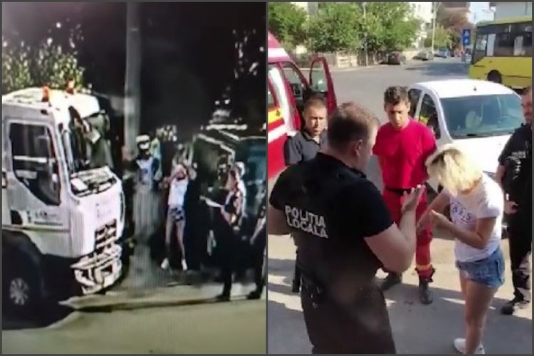 VIDEO: Cadavru „uitat” peste noapte într-o mașină mortuară, la Ploiești - Scandal între patroana firmei de pompe funebre și polițiștii locali